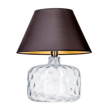 Paris  Lampa stołowa – Z abażurem – kolor transparentny, złoty, Czarny