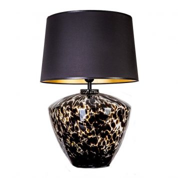 Parma   Lampa nowoczesna – szklane – kolor beżowy, połysk, Czarny