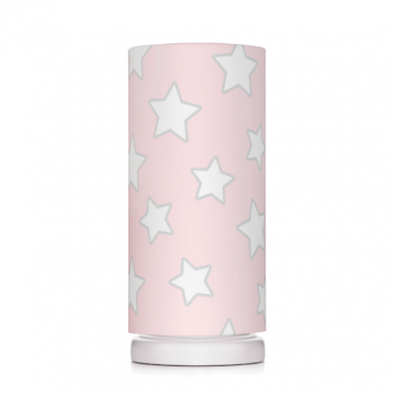 Pink Stars Lampa stołowa – Z abażurem – kolor różowy