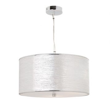 Rebolo  Lampa wisząca – Z abażurem – kolor srebrny