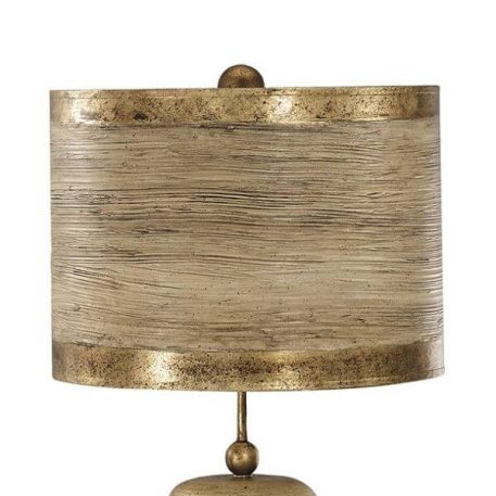 Retri Lampa klasyczna – klasyczny – kolor beżowy, brązowy, złoty