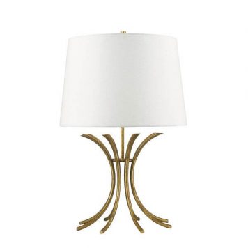Rivers Lampa modern classic – Z abażurem – kolor beżowy, biały, złoty