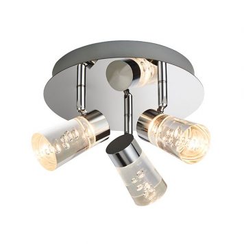 Rocco  Lampa sufitowa – Lampy i oświetlenie LED – kolor srebrny, transparentny