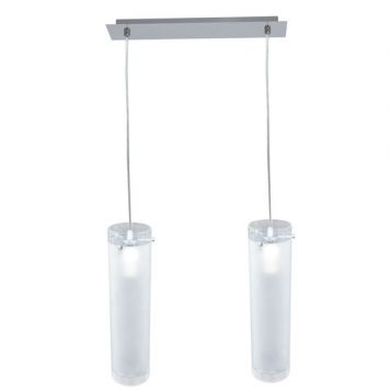 Rotunda  Lampa wisząca – szklane – kolor biały, srebrny