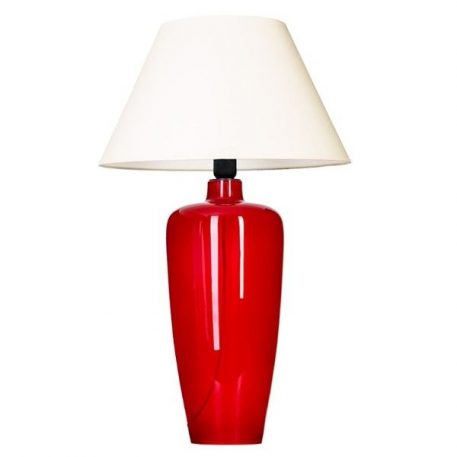 Sevilla  Lampa modern classic – szklane – kolor biały, Czerwony