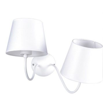 Siena Lampa nowoczesna – Z abażurem – kolor biały