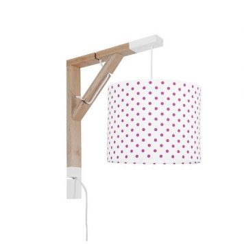 Simple  Lampa skandynawska – Styl skandynawski – kolor biały, różowy