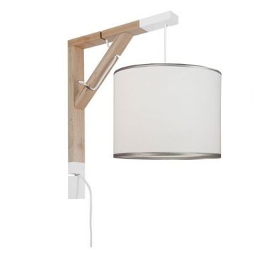 Simple Lampa skandynawska – Z abażurem – kolor biały