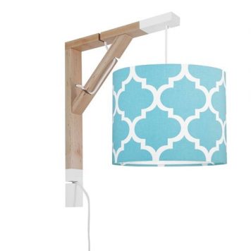 Simple  Lampa skandynawska – Z abażurem – kolor Niebieski