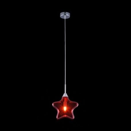 Star  Lampa wisząca – szklane – kolor Czerwony