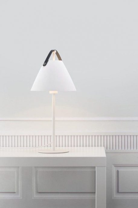 Strap  Lampa stołowa – Styl skandynawski – kolor biały