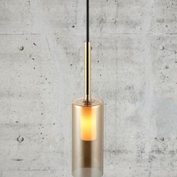 Turid 10 Lampa wisząca – szklane – kolor transparentny, złoty