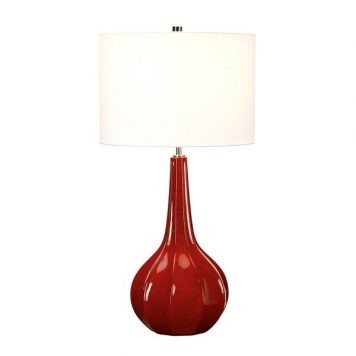 Upton  Lampa stołowa – Styl modern classic – kolor biały, Czerwony