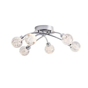 Versa  Lampa sufitowa – Lampy i oświetlenie LED – kolor srebrny, transparentny