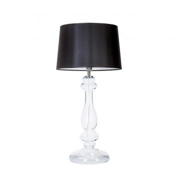 Versailles  Lampa modern classic – szklane – kolor transparentny, Czarny