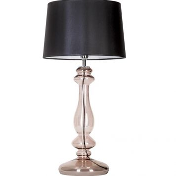 Versailles  Lampa modern classic – Z abażurem – kolor miedź, transparentny, Czarny