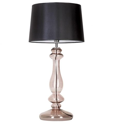 Versailles  Lampa modern classic – Z abażurem – kolor miedź, transparentny, Czarny