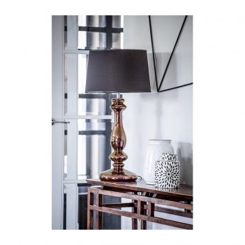 Versailles  Lampa stołowa – szklane – kolor miedź, połysk, Czarny