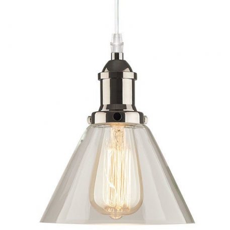 New York Loft Lampa wisząca – industrialny – kolor srebrny, transparentny